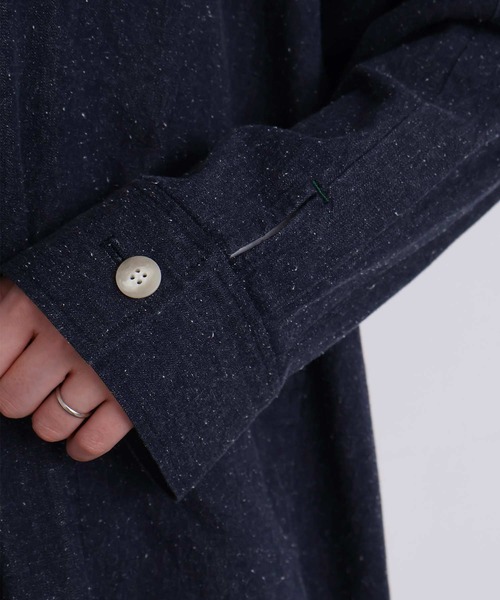 l'atelier du savon（アトリエドサボン）の「ブルゾンみたいなきもちのデニムステンコート（その他アウター・レディース・ネイビー・FREE）」の17枚目の写真