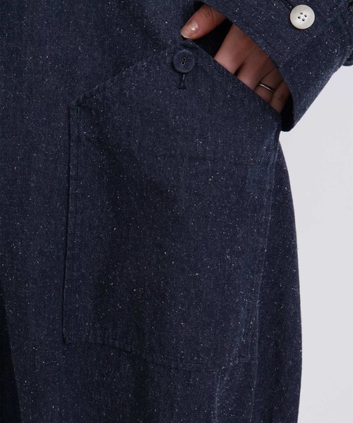 l'atelier du savon（アトリエドサボン）の「ブルゾンみたいなきもちのデニムステンコート（その他アウター・レディース・ネイビー・FREE）」の18枚目の写真