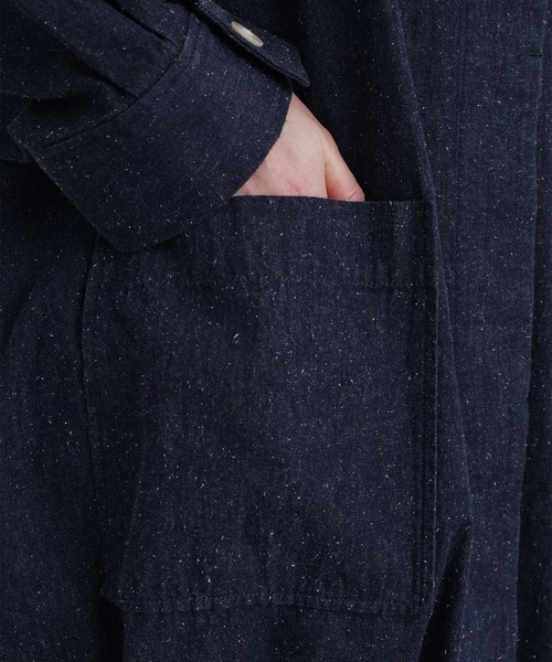 l'atelier du savon（アトリエドサボン）の「ブルゾンみたいなきもちのデニムステンコート（その他アウター・レディース・ネイビー・FREE）」の19枚目の写真