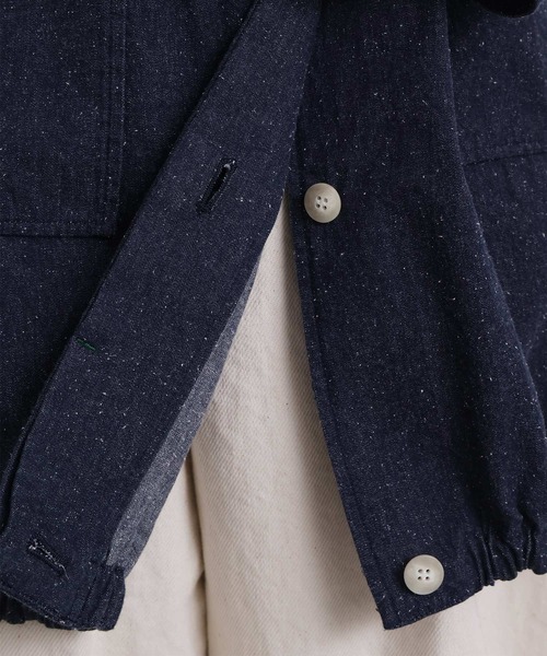 l'atelier du savon（アトリエドサボン）の「ブルゾンみたいなきもちのデニムステンコート（その他アウター・レディース・ネイビー・FREE）」の21枚目の写真