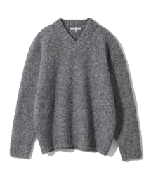 Loop Yarn V-Neck Sweater (grey)