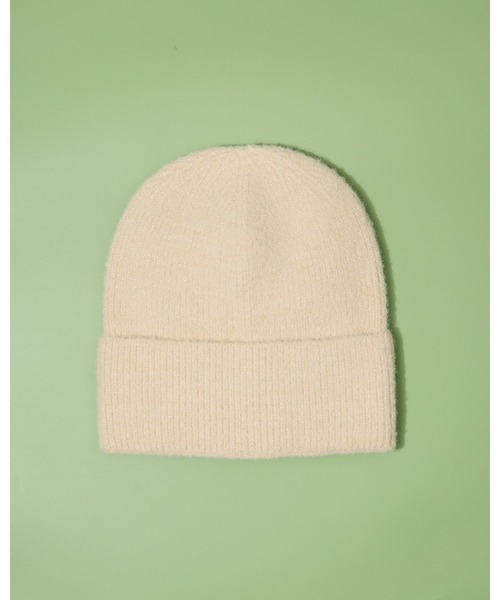 THE BAREFOOT(ベアフット)の「ラメニット帽 HA-243 QLI(ニットキャップ/ビーニー・レディース・ブラック/サックスブルー/ベージュ/ホワイト・FREE)」の4枚目の写真