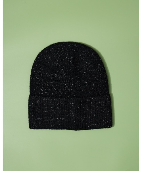 THE BAREFOOT(ベアフット)の「ラメニット帽 HA-243 QLI(ニットキャップ/ビーニー・レディース・ブラック/サックスブルー/ベージュ/ホワイト・FREE)」の7枚目の写真