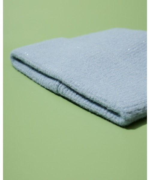 THE BAREFOOT(ベアフット)の「ラメニット帽 HA-243 QLI(ニットキャップ/ビーニー・レディース・ブラック/サックスブルー/ベージュ/ホワイト・FREE)」の9枚目の写真