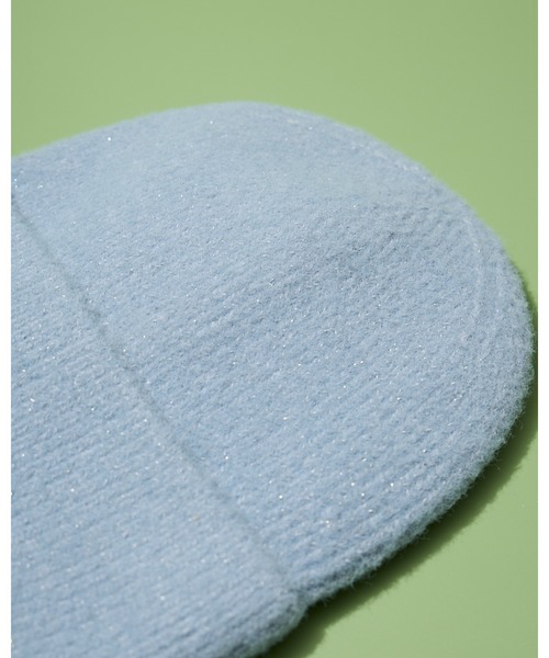 THE BAREFOOT(ベアフット)の「ラメニット帽 HA-243 QLI(ニットキャップ/ビーニー・レディース・ブラック/サックスブルー/ベージュ/ホワイト・FREE)」の10枚目の写真