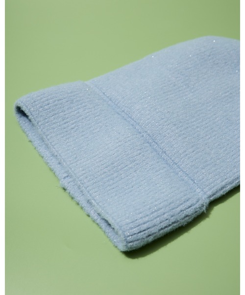 THE BAREFOOT(ベアフット)の「ラメニット帽 HA-243 QLI(ニットキャップ/ビーニー・レディース・ブラック/サックスブルー/ベージュ/ホワイト・FREE)」の12枚目の写真