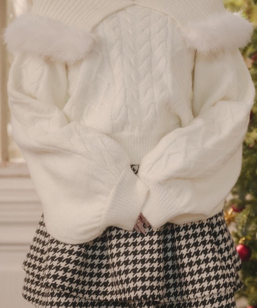 ハートケーブルオフショルニット（ニット/セーター）｜Pal elfy（パル