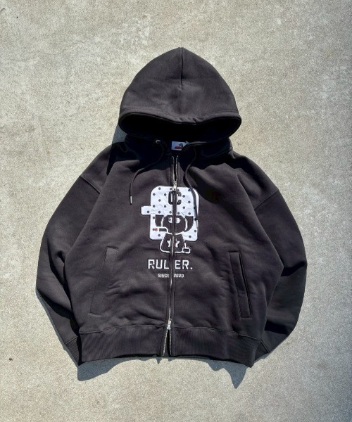 Boxy ruler front zip hoodie（パーカー）｜centimeter（センチ 