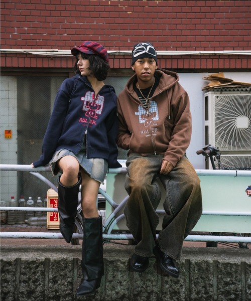 Boxy ruler front zip hoodie（パーカー）｜centimeter（センチ