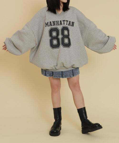 WOND（ウォンド）の「WOND/ゲームロゴビッグスウェット（スウェット・レディース・ブラック/杢グレー・FREE）」の3枚目の写真