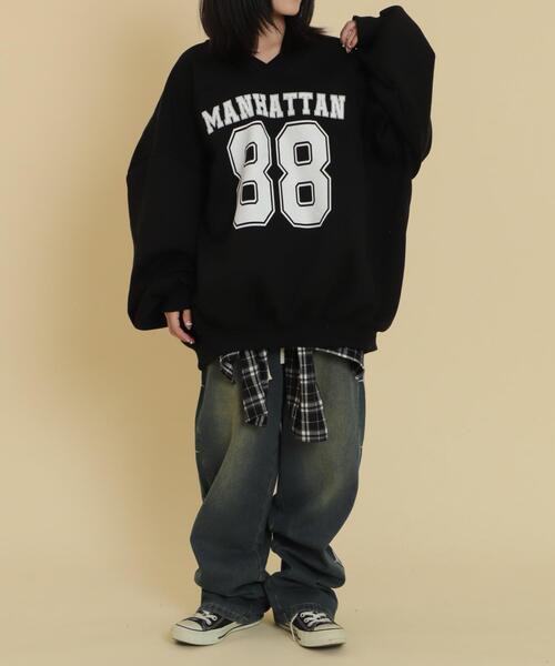 WOND（ウォンド）の「WOND/ゲームロゴビッグスウェット（スウェット・レディース・ブラック/杢グレー・FREE）」の4枚目の写真