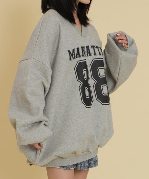 WOND（ウォンド）の「WOND/ゲームロゴビッグスウェット（スウェット・レディース・ブラック/杢グレー・FREE）」の5枚目の写真