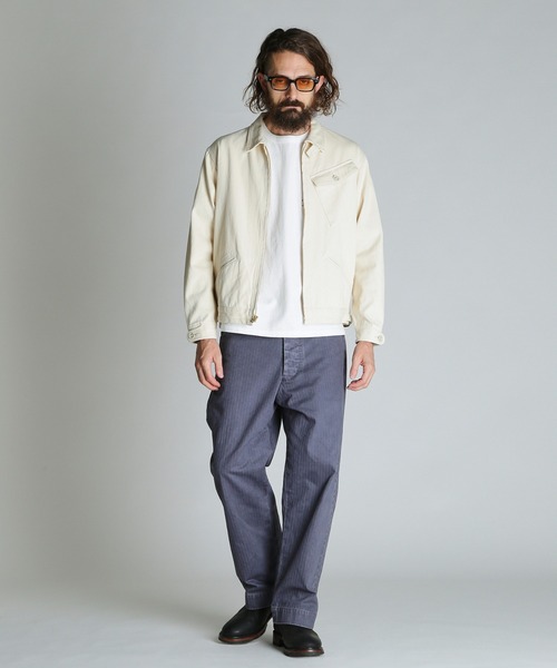 schott（ショット）の「Schott/ショット/KERSEY WORK JACKET/カルゼ ワークジャケット（ブルゾン・メンズ・ブラック/ナチュラル・XL/L/M/2XL）」の9枚目の写真