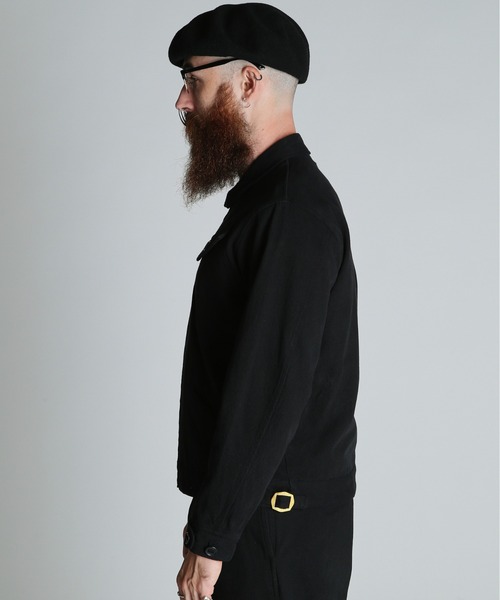 schott（ショット）の「Schott/ショット/KERSEY WORK JACKET/カルゼ ワークジャケット（ブルゾン・メンズ・ブラック/ナチュラル・XL/L/M/2XL）」の3枚目の写真