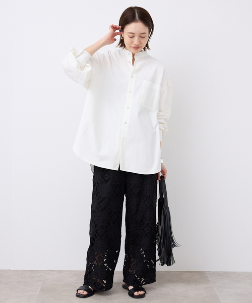 SLOBE IENA（スローブイエナ）の「LEDENIM REMAKE OVER SHIRT（シャツ/ブラウス・レディース・ホワイト/ブルー・FREE）」の14枚目の写真