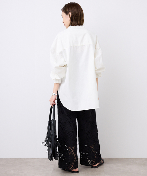 SLOBE IENA（スローブイエナ）の「LEDENIM REMAKE OVER SHIRT（シャツ/ブラウス・レディース・ホワイト/ブルー・FREE）」の13枚目の写真