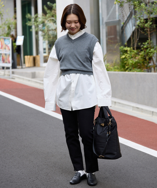 SLOBE IENA（スローブイエナ）の「LEDENIM REMAKE OVER SHIRT（シャツ/ブラウス・レディース・ホワイト/ブルー・FREE）」の12枚目の写真