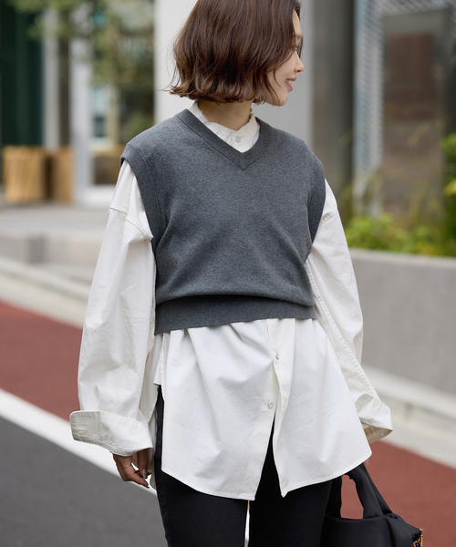 SLOBE IENA（スローブイエナ）の「LEDENIM REMAKE OVER SHIRT（シャツ/ブラウス・レディース・ホワイト/ブルー・FREE）」の20枚目の写真