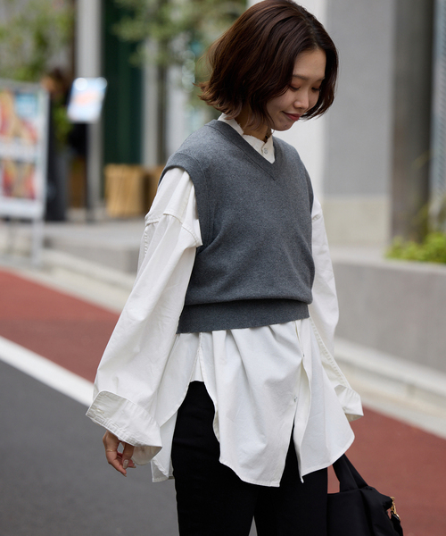 SLOBE IENA（スローブイエナ）の「LEDENIM REMAKE OVER SHIRT（シャツ/ブラウス・レディース・ホワイト/ブルー・FREE）」の19枚目の写真
