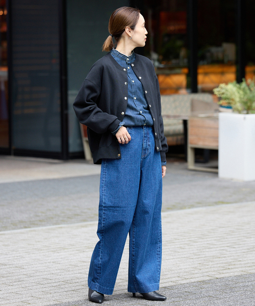 SLOBE IENA（スローブイエナ）の「LEDENIM REMAKE OVER SHIRT（シャツ/ブラウス・レディース・ホワイト/ブルー・FREE）」の22枚目の写真