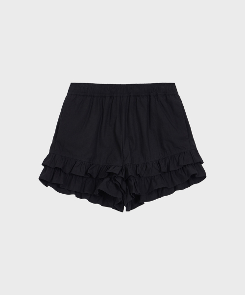 ALKI ALKA(アルキアルカ)の「Ruffle Hem Shorts (Black)(その他パンツ・レディース・ブラック・FREE)」の2枚目の写真