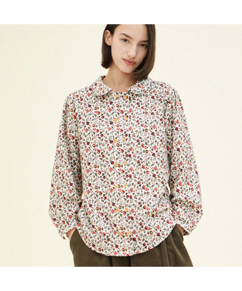 CHIQUITA(チキータ)の「ダブルシャツ(フラワー)ベージュ244303FBE(シャツ/ブラウス・レディース・その他・SMALL/MEDIUM)」の1枚目の写真