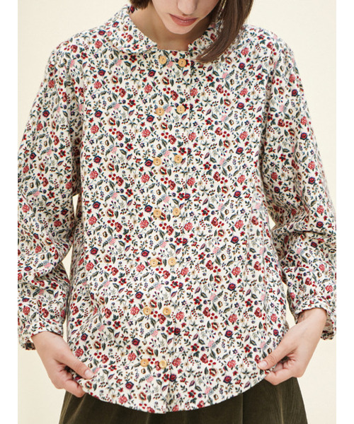 CHIQUITA(チキータ)の「ダブルシャツ(フラワー)ベージュ244303FBE(シャツ/ブラウス・レディース・その他・SMALL/MEDIUM)」の2枚目の写真