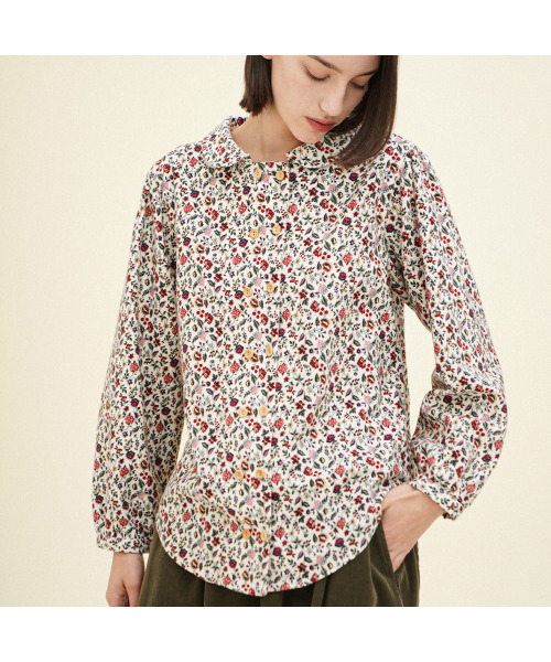 CHIQUITA(チキータ)の「ダブルシャツ(フラワー)ベージュ244303FBE(シャツ/ブラウス・レディース・その他・SMALL/MEDIUM)」の4枚目の写真