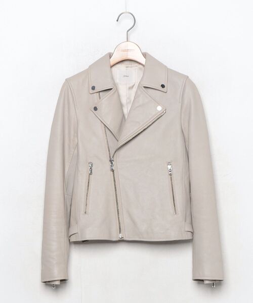 ブランド古着】IENA｜イエナのライダースジャケット（ベージュ系・無地