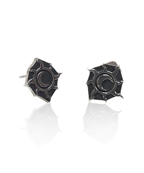 Isis 10mm Black Earrings