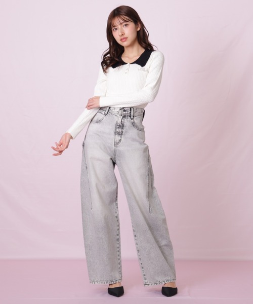 JILL by JILL STUART（ジルバイジルスチュアート）の「◇ビジューロゴケーブルニット（ニット/セーター・レディース・ブラック/ブルー/ホワイト・FREE）」の20枚目の写真
