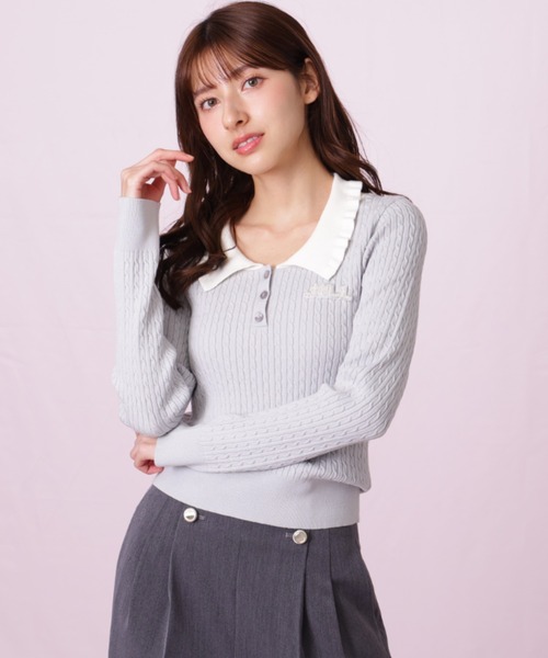 JILL STUART❤️ビジューニット JILL by JILL STUART｜ロゴジャガードビジューニット | Rakuten