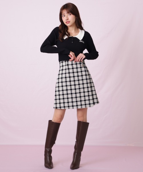 ジル バイ ジル スチュアート（JILL by JILL STUART）/ビジューロゴケーブルニット ◇ビジューロゴケーブルニット（ニット/セーター）｜JILL by JILL