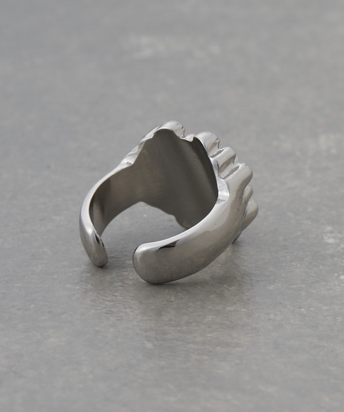 CIAOPANIC TYPY（チャオパニックティピー）の「【yuccA】HEARTSTONEVOLUMERING（リング・レディース・ホワイト/ブルー・ONE SIZE）」の6枚目の写真