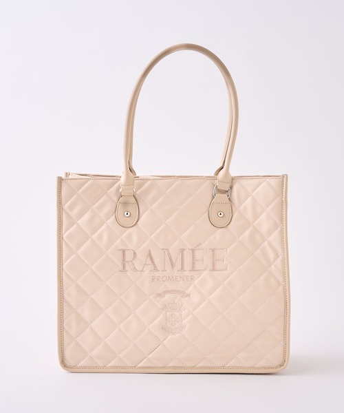 one after another NICE CLAUP（ワンアフターアナザーナイスクラップ）の「【WEB限定】キルティング刺しゅうトートバッグ/A4サイズ対応（トートバッグ・レディース・ブラック/アイボリー/ベージュ・FREE）」の3枚目の写真