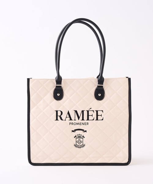 one after another NICE CLAUP（ワンアフターアナザーナイスクラップ）の「【WEB限定】キルティング刺しゅうトートバッグ/A4サイズ対応（トートバッグ・レディース・ブラック/アイボリー/ベージュ・FREE）」の2枚目の写真