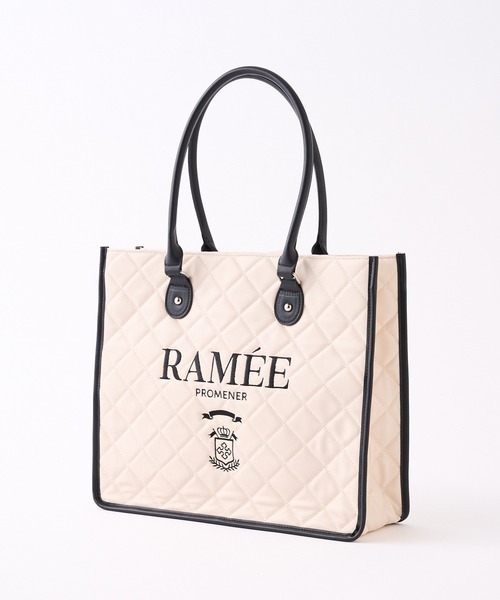 one after another NICE CLAUP（ワンアフターアナザーナイスクラップ）の「【WEB限定】キルティング刺しゅうトートバッグ/A4サイズ対応（トートバッグ・レディース・ブラック/アイボリー/ベージュ・FREE）」の13枚目の写真