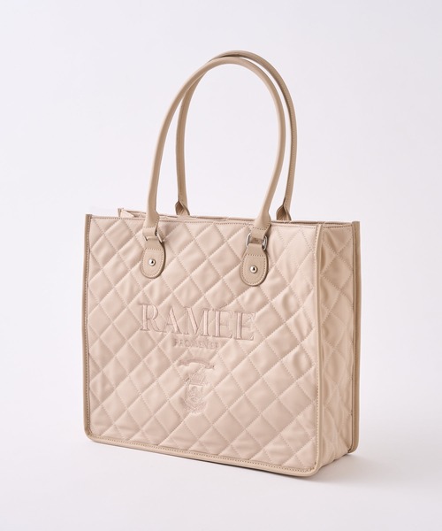 one after another NICE CLAUP（ワンアフターアナザーナイスクラップ）の「【WEB限定】キルティング刺しゅうトートバッグ/A4サイズ対応（トートバッグ・レディース・ブラック/アイボリー/ベージュ・FREE）」の15枚目の写真