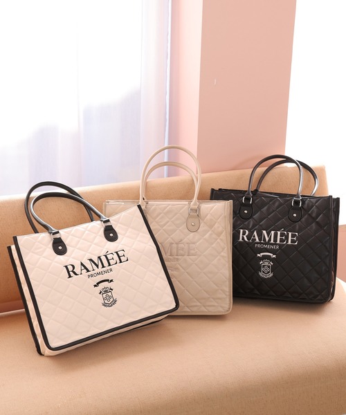 one after another NICE CLAUP（ワンアフターアナザーナイスクラップ）の「【WEB限定】キルティング刺しゅうトートバッグ/A4サイズ対応（トートバッグ・レディース・ブラック/アイボリー/ベージュ・FREE）」の11枚目の写真