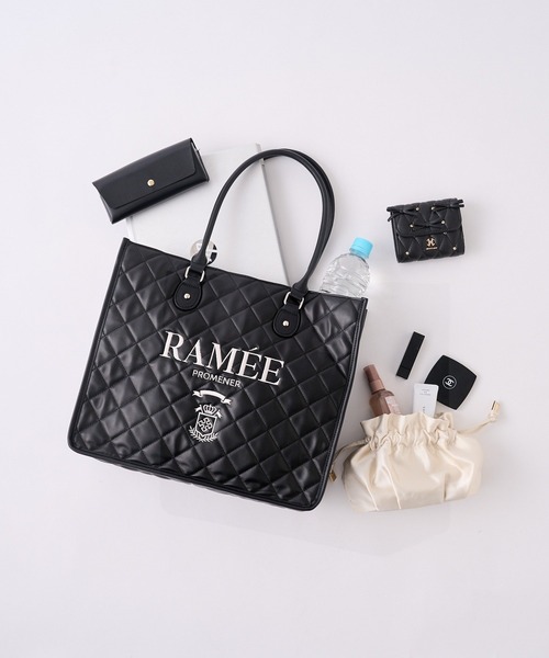 one after another NICE CLAUP（ワンアフターアナザーナイスクラップ）の「【WEB限定】キルティング刺しゅうトートバッグ/A4サイズ対応（トートバッグ・レディース・ブラック/アイボリー/ベージュ・FREE）」の10枚目の写真