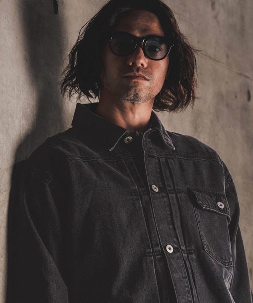 WONDER WALL MOTEL(ワンダーウォールモーテル)の「mj11317-AGING BLACK DENIM JACKET(Gジャン) デニムジャケット(26SSJK002)(デニムジャケット・メンズ・ブラック・XL/L/M/S)」の16枚目の写真