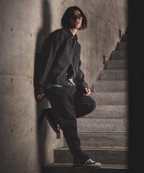 WONDER WALL MOTEL(ワンダーウォールモーテル)の「mj11317-AGING BLACK DENIM JACKET(Gジャン) デニムジャケット(26SSJK002)(デニムジャケット・メンズ・ブラック・XL/L/M/S)」の2枚目の写真