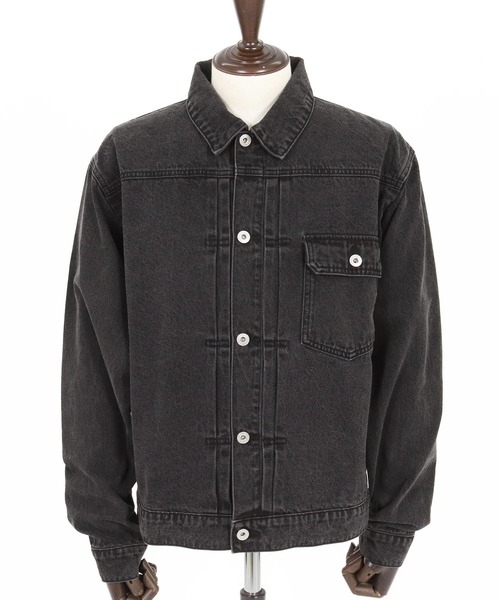 WONDER WALL MOTEL(ワンダーウォールモーテル)の「mj11317-AGING BLACK DENIM JACKET(Gジャン) デニムジャケット(26SSJK002)(デニムジャケット・メンズ・ブラック・XL/L/M/S)」の6枚目の写真