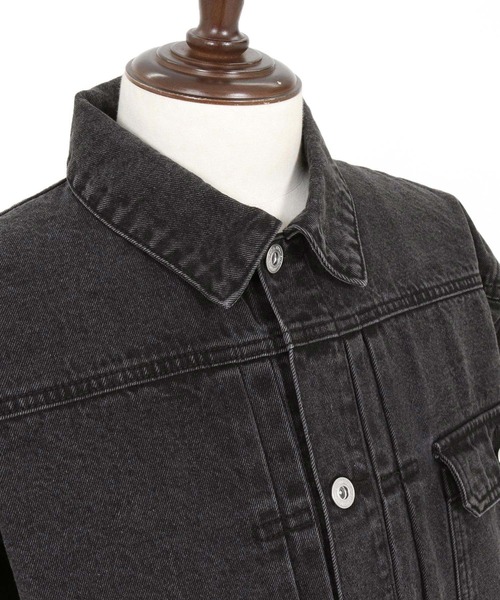 WONDER WALL MOTEL(ワンダーウォールモーテル)の「mj11317-AGING BLACK DENIM JACKET(Gジャン) デニムジャケット(26SSJK002)(デニムジャケット・メンズ・ブラック・XL/L/M/S)」の8枚目の写真