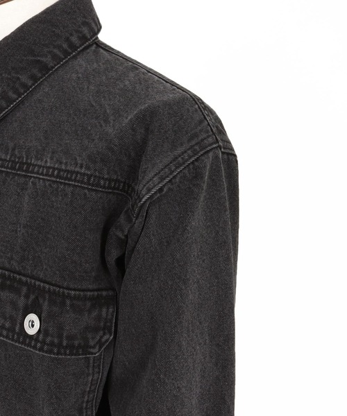 WONDER WALL MOTEL(ワンダーウォールモーテル)の「mj11317-AGING BLACK DENIM JACKET(Gジャン) デニムジャケット(26SSJK002)(デニムジャケット・メンズ・ブラック・XL/L/M/S)」の10枚目の写真