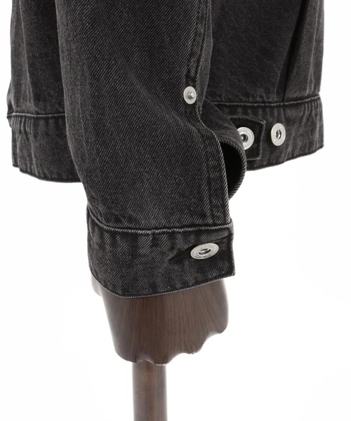 WONDER WALL MOTEL(ワンダーウォールモーテル)の「mj11317-AGING BLACK DENIM JACKET(Gジャン) デニムジャケット(26SSJK002)(デニムジャケット・メンズ・ブラック・XL/L/M/S)」の11枚目の写真
