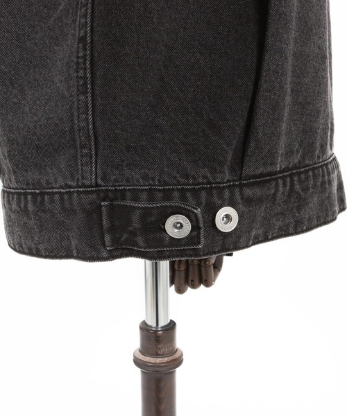 WONDER WALL MOTEL(ワンダーウォールモーテル)の「mj11317-AGING BLACK DENIM JACKET(Gジャン) デニムジャケット(26SSJK002)(デニムジャケット・メンズ・ブラック・XL/L/M/S)」の12枚目の写真