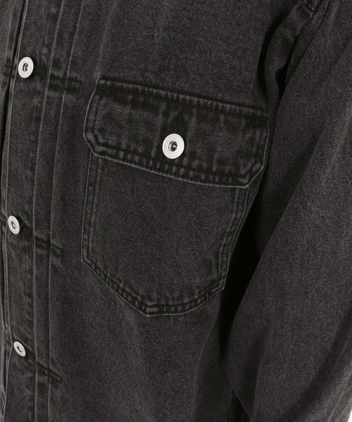 WONDER WALL MOTEL(ワンダーウォールモーテル)の「mj11317-AGING BLACK DENIM JACKET(Gジャン) デニムジャケット(26SSJK002)(デニムジャケット・メンズ・ブラック・XL/L/M/S)」の13枚目の写真