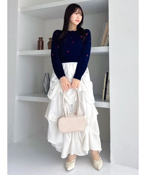 dazzlin(ダズリン)の「ランダムドレープタックスカート(スカート・レディース・アイボリー/ブラック/ピンク・SMALL/MEDIUM)」の9枚目の写真