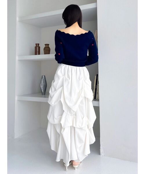 dazzlin(ダズリン)の「ランダムドレープタックスカート(スカート・レディース・アイボリー/ブラック/ピンク・SMALL/MEDIUM)」の10枚目の写真